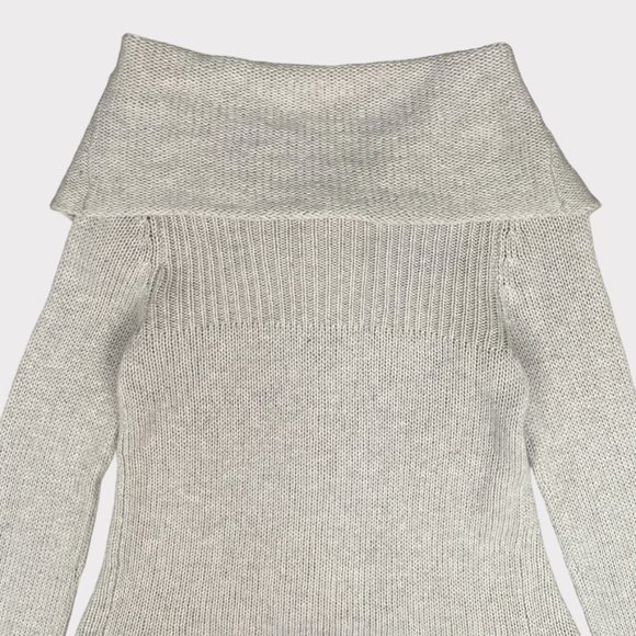 MODA International Tan Knit Snap Button Cowl Neck Sweater Women's Size Small - Picture 12 of 15